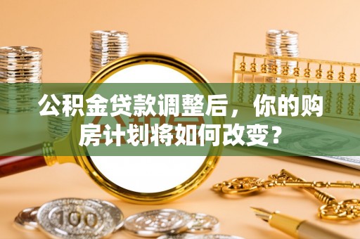 临武公积金贷款调整后，你的购房计划将如何改变？