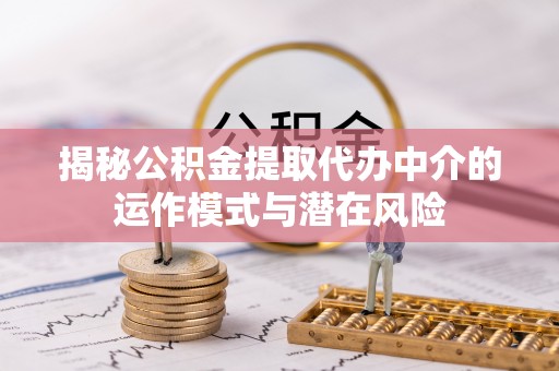 临武揭秘公积金提取代办中介的运作模式与潜在风险